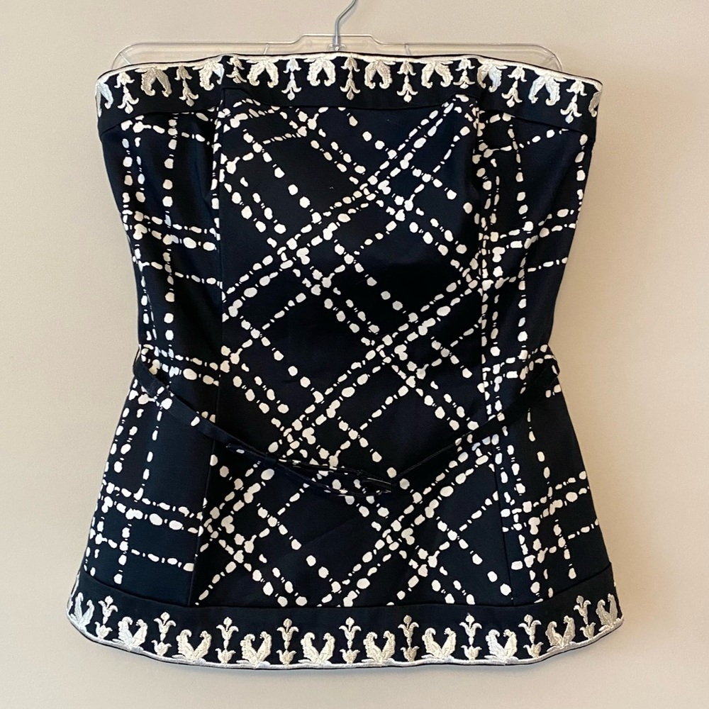 WHBM Strapless Belted Top